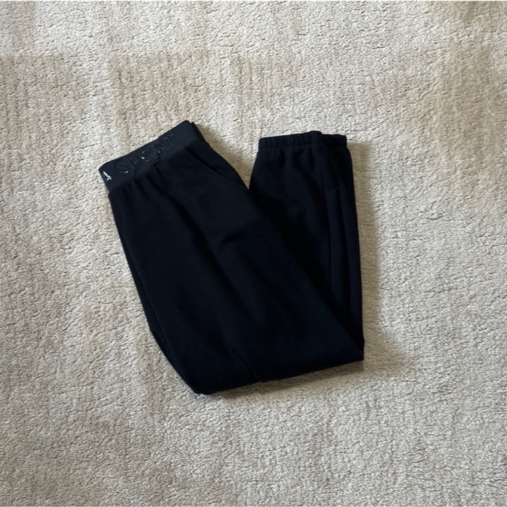 PINK Black LOGO Jogger Pants